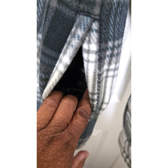 Oscar Sport Men's Flannel Sherpa-Lined Plaid Shirt Jacket Button Closure Size M - Picture 4 of 8